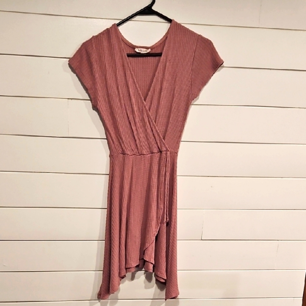 Elegant Mauve Wrap Dress  "Rolla coaster"  Sz Sm